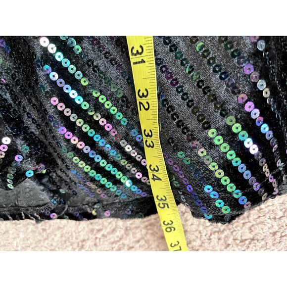 Women's Black Sequined Cosmopolitan Dress M - Picture 4 of 6